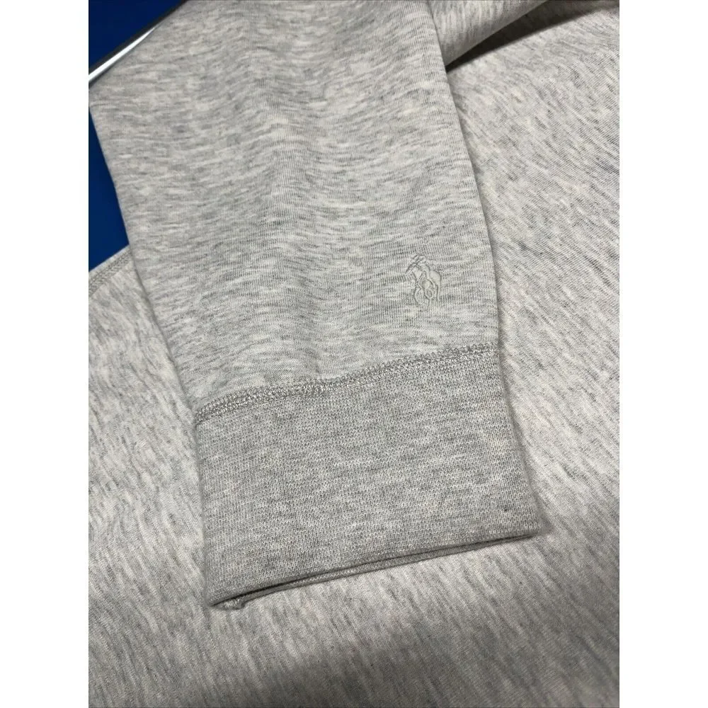 Polo Ralph Lauren Men's Embossed Logo Double-Knit Sweatshirt Gray Size Large NWT